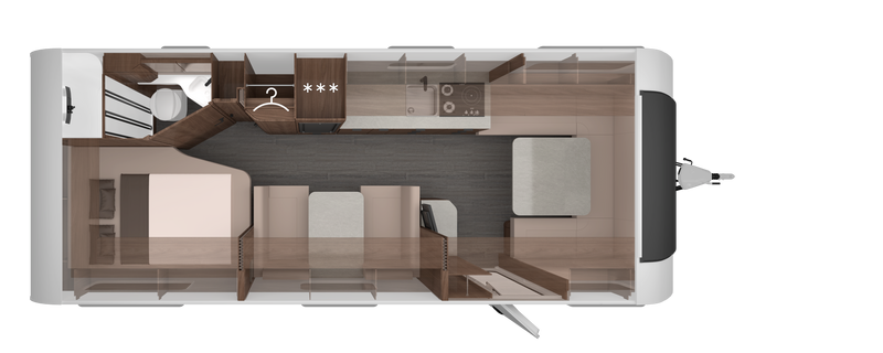 Knaus Nordwind 660 UDF (2027) — plattegrond